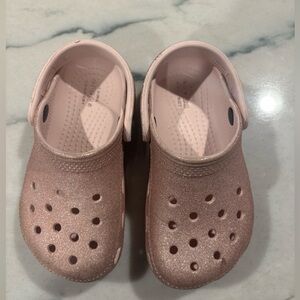 CROCS Kids Sparkly Pink Clogs
